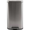 Spirella Portarifiuti Spirella 50 litri in acciaio inox con chiusura ammortizzata e contenitore interno "Akira" Portarifiuti da cucina Softclose Portarifiuti argento opaco