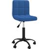 vidaXL Sedia da ufficio girevole in velluto blu