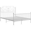 vidaXL Struttura letto in metallo bianco 160x200 cm