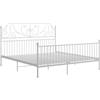 vidaXL Struttura letto in metallo bianco 180x200 cm