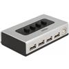 Delock Commutatore USB 2.0 con 1 presa di tipo B - 4 prese di tipo A, manuale, bidirezionale