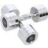 HMS Fitness Chd05 Manubri cromati (2 pezzi) Hms
