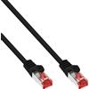 InLine® B-76112S confezione da 50 cavi patch InLine®, S/FTP (PiMf), Cat.6, 250MHz, PVC, CCA, nero, 1,5m
