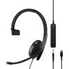 EPOS I ADAPT 135 USB-C II - Serie ADAPT 100 - Cuffia - on-ear - cablata - spina da 3,5 mm, USB-C - Sc
