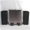 MSV spirella cestino per rifiuti sistema di separazione dei rifiuti con coperchio 40 L (2x20 litri) con cestino interno grande cestino per rifiuti cestino a pedale acciaio inox argento