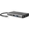 Logilink UA0382 LogiLink Dockingstation USB 3.2 Gen1,USB-C,8-Port,PD,silber