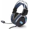 Muse, cuffie da gioco cablate M-230 GH con LED e microfono, blu