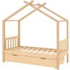 vidaXL Letto per bambini con cassetto in pino massiccio 80x160 cm