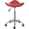 vidaXL Sedia da ufficio in Pelle finta rosso vino