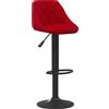 vidaXL Sgabello da bar in velluto rosso vino