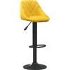 vidaXL Sgabello da bar in velluto giallo senape