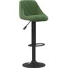 vidaXL Sgabello da bar in velluto verde scuro