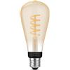Philips Hue Filament Edison, Bluetooth, Zigbee, ST72, E27, 7W (40W), 550 lm, luce bianca (2200-4500K)