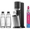 SodaStream DUO Advantageous titan Aeratore per acqua con 2 bottiglie di vetro