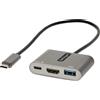 StarTech.com Adattatore multiporta USB-C, porta da USB-C a HDMI 4K, 100W PD, Hub USB 3.0 5Gbit/s (1xTyp-C/ 1xA), adattatore da USB-C a HDMI Dock/Travel con alimentatore, docking station per laptop (CDP2HDUACP2) - Docking station - USB-C / Thunderbolt 3 …
