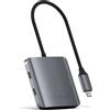 Satechi Hub USB-C a 4 porte in alluminio grigio spazio
