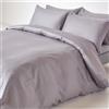 HOMESCAPES biancheria da letto densità di filo 330, grigio, 230 x 220 cm