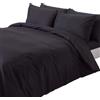 HOMESCAPES biancheria da letto nera 200 fili, 230 x 220 cm