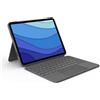 Logitech Combo Touch - Tastiera e custodia folio - con trackpad - retroilluminata - Apple Smart connector - AZERTY - Francese - Grigio Oxford - per Apple iPad Pro da 11 pollici (1a generazione, 2a generazione, 3a generazione)