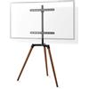 Pricenet TV Floor Stand | 50 - 65 " | Peso massimo supportato dello schermo: 35 kg | Scandinavian Design | Ruotabile | Cinturino anti-ribaltamento | Snap-lock | Acciaio / Alluminio | Nero