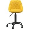 vidaXL Sedia da ufficio in velluto giallo senape