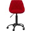 vidaXL Sedia da ufficio in velluto rosso vino