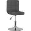vidaXL Sgabello girevole in tessuto grigio scuro