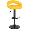 vidaXL Sgabello da bar 2 pezzi in velluto giallo senape