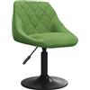 vidaXL Sgabello da bar in velluto verde chiaro