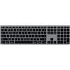 Satechi, tastiera QWERTY USB-C Bluetooth SLIM X3 con retroilluminazione e tastierino numerico, grigio