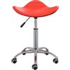 vidaXL Sedia da ufficio in Pelle finta rossa