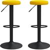 vidaXL Sgabello da bar 2 pezzi in velluto giallo senape