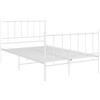 vidaXL Letto bianco in metallo 120x200 cm