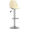 vidaXL Sgabello da bar 2 pezzi. Tessuto crema