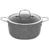 Ballarini Cucinando Salina Granitium 4,7 L Garnek Aluminiowy Z Pokrywką, 750028290