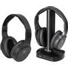 Trevi FRS 1580 TW Cuffie Cavo e Senza Cavo a Padiglione TV Nero