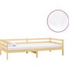 vidaXL Letto da giorno con materasso 90x200 cm in legno di pino massiccio