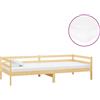 vidaXL Letto da giorno con materasso 90x200 cm in legno di pino massiccio