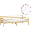 vidaXL Letto da giorno con materasso 90x200 cm in legno di pino massiccio