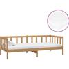vidaXL Letto da giorno con materasso 90x200 cm in legno di pino massiccio marrone miele