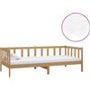 vidaXL Letto da giorno con materasso 90x200 cm in legno di pino massiccio marrone miele