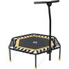SportPlus Trampolino fitness per la casa, trampolino fitness con funzione di sostegno, peso massimo utente 100 kg, SP-T-1100-Y