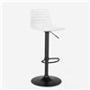 Grand Soleil Sgabello da bar - Polipropilene - Base nera - Bianco - CLARK