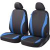 WALSER coprisedili auto Dundee con cerniera, coprisedili ZIPP-IT, 2 coprisedili anteriori nero/blu 11855