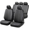 WALSER coprisedili auto Tratto con zip, coprisedili ZIPP-IT set completo, 2 coprisedili anteriori, 1 coprisedile posteriore nero 11854