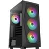 AeroCool Falcon ARGB - Mid tower - ATX - pannello laterale con finestra (vetro temperato) - senza alimentatore (ATX) - S