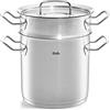 Fissler Original-Profi Collection Multistar / pentola in acciaio inox (Ø 20 cm, 6 L) pentola per asparagi alti con coperchio, inserto per colino per la cottura a vapore e degli asparagi - induzione
