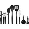 KitchenAid Set di pentole lavabili in lavastoviglie da 15 pezzi - Nero