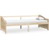 vidaXL Divano letto a 3 posti in legno massello di pino 90x200 cm
