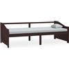 vidaXL Letto a 3 posti in pino massiccio marrone scuro 90x200 cm